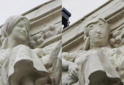 Nuovo disastroso restauro in Spagna: sfigurato un rilievo degli anni Venti