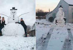 Auto VS Pupazzo di neve: chi vince?