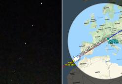Una strana fila di luci invade il cielo del Nord Italia: di cosa si tratta?