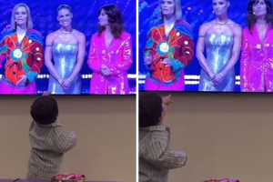 Cesare riconosce Michelle Hunziker all’Eurovision, il dolce video