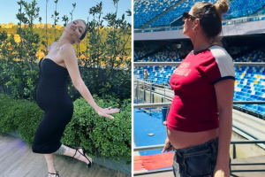 Amoroso al settimo mese, anche col pancione non si ferma un attimo