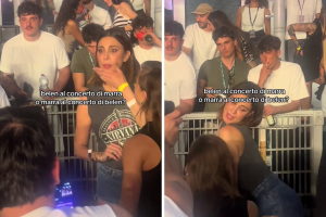 Belen Rodriguez e Olly insieme al live di Marracash, c’è qualcosa?