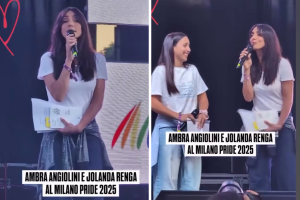 Ambra Angiolini e Jolanda Renga cantano insieme “T’Appartengo”