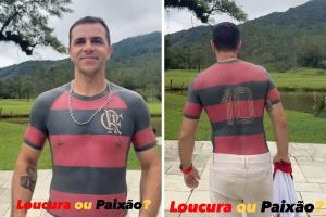 Tifoso sfegatato si fa tatuare la maglia della squadra sulla pelle