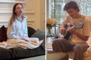 Victoria Beckham canta “Viva Forever” con il figlio Cruz alla chitarra