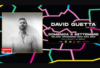 David Guetta in concerto a I-Days Milano 2026 il 6 settembre