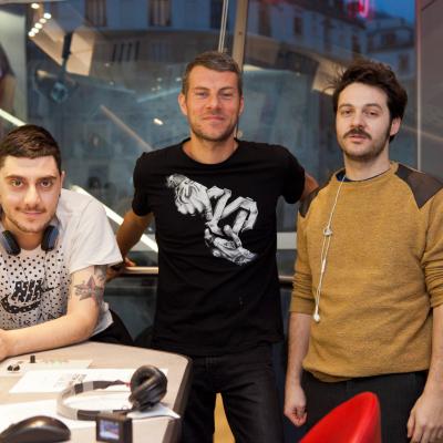 The Pills ospiti di Max Brigante per il loro film "Sempre meglio che lavorare"