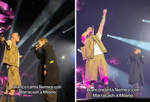 Marracash in tour a Milano: Blanco sale a sorpresa sul palco