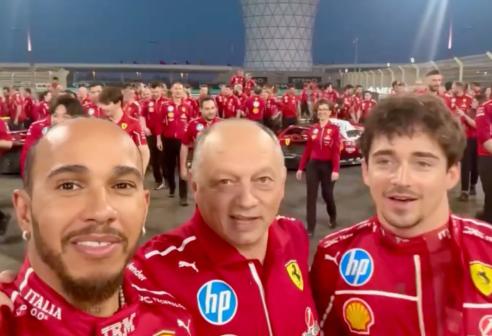 Hamilton, il gesto per Natale: il regalo a tutti i dipendenti Ferrari