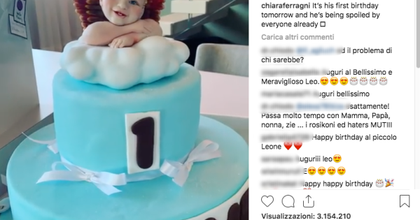 Ferragnez Il Piccolo Leone Compie Un Anno Ecco La Torta
