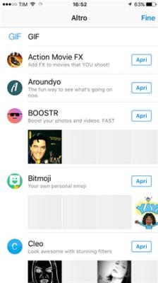 Condividere gif e altro