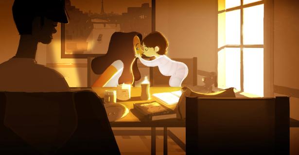Le prime coccole ricevute dai figli