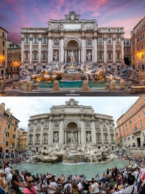 La Fontana di Trevi a Roma