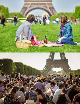 Un bel pic-nic accanto alla Torre Eiffel