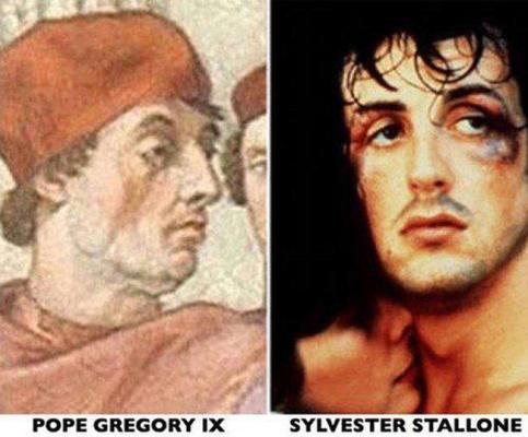 Sylvester Stallone e papa Gregorio IX