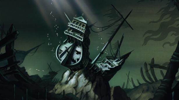 La sirenetta esplora la nave naufragata dei genitori di Anna ed Elsa