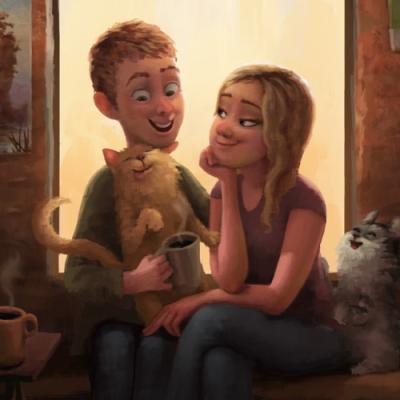 Prendersi un tè insieme ai propri animali domestici