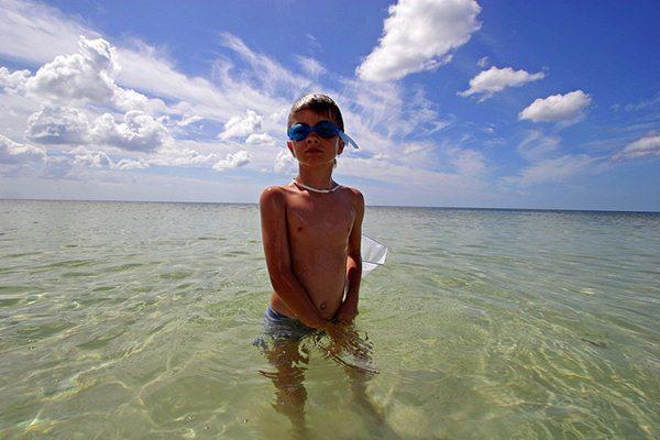 Quello che fa pipì in acqua