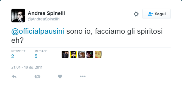 Sarà forse Andrea Spinelli?