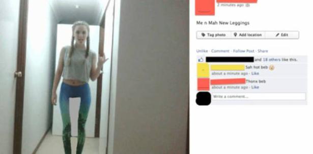 Lei e i suoi nuovi leggings