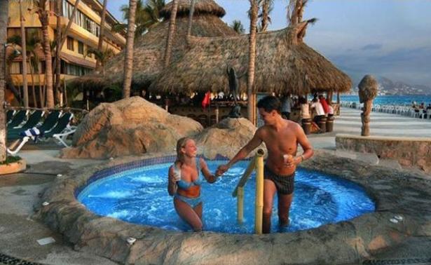 Una romantica piscina idromassaggio… 