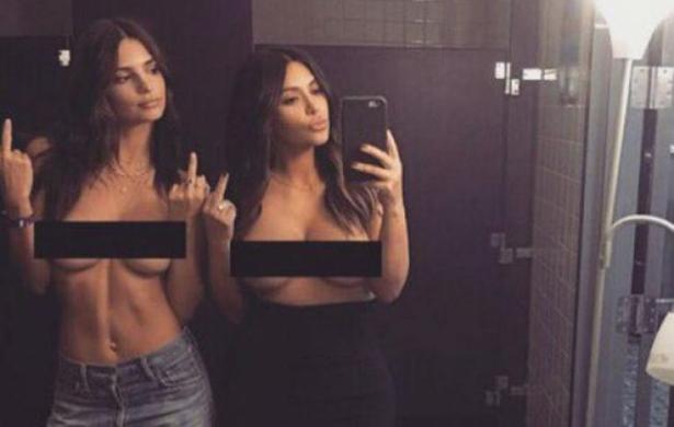 Kim Kardashian ed Emily Ratajkowski 