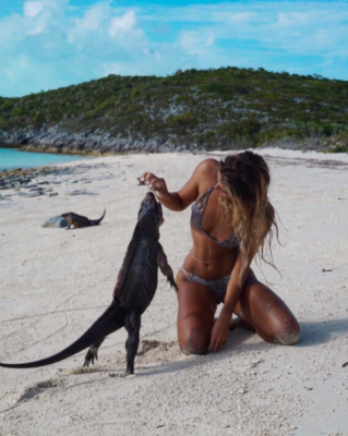 Scherzando con un dinosauro