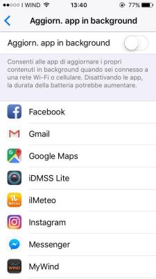 5. App in background