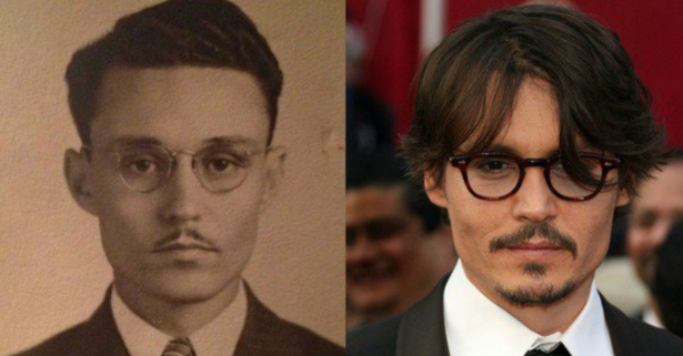 8) Il baffetto di Johnny Depp andava già a quell'epoca