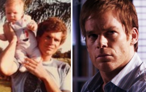 9) Il protagonista della serie Dexter, Michael C. Hall in versione vintage & figlio