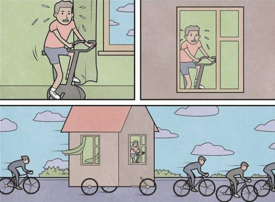7. Allenamento in palestra? No, cyclette mobile