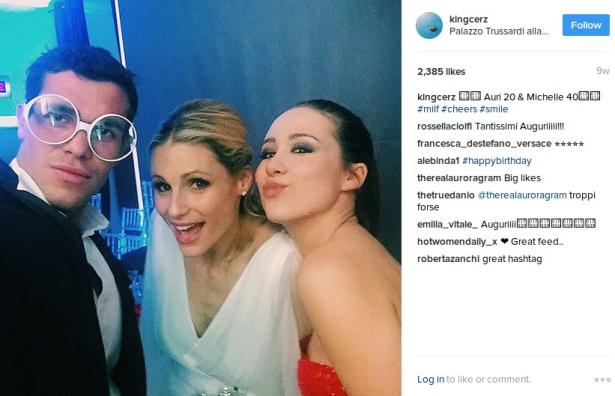 Alla festa di compleanno per i 40 anni di Michelle Hunziker, madre di Aurora