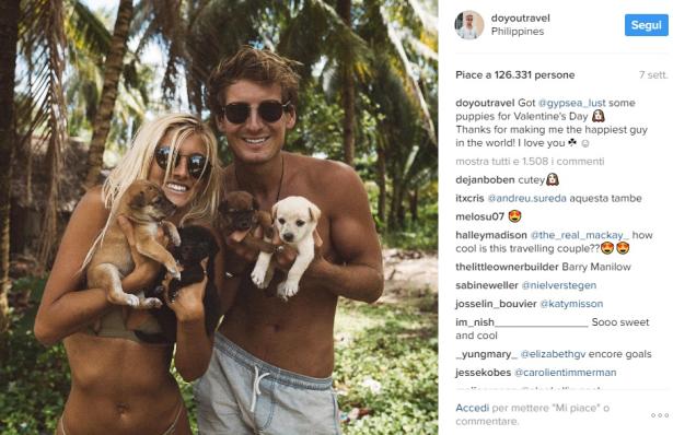 Sembra che, oltre ai viaggi e la fotografia, Jack e Laurel abbiano anche una passione sfrenata per i cani.