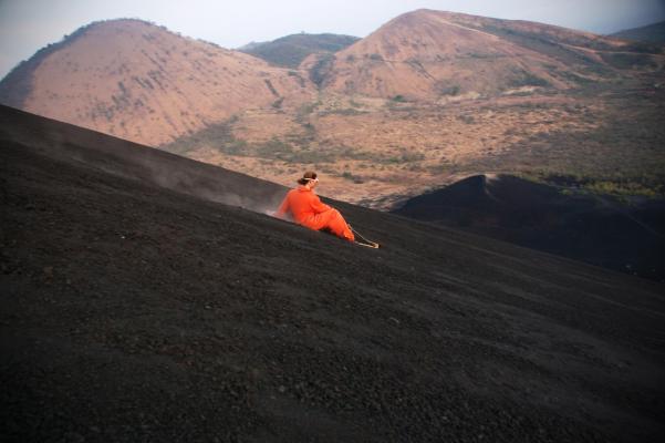 Volcano boarding