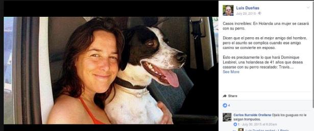 Dominique Lesbirel e il suo cane