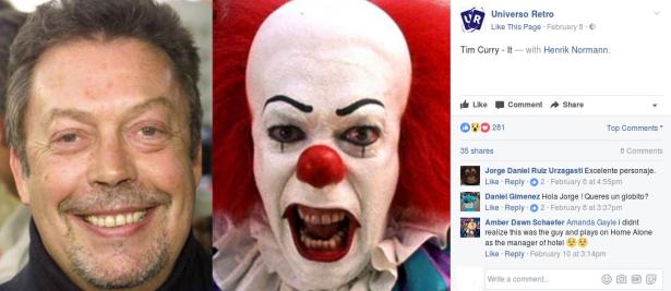 5. Tim Curry – Pennywise, It
