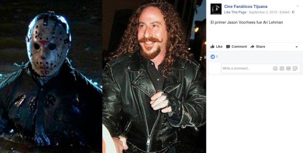 7. Ari Lehman – Jason Voorhees, Venerdì 13