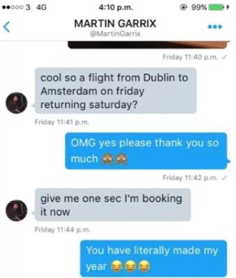 3. Martin Garrix ha comprato il volo ad un fan 