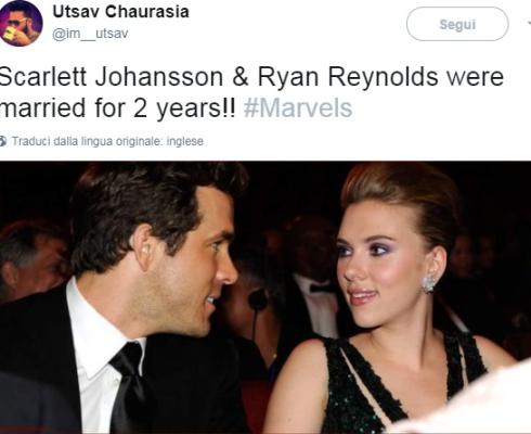 4. Scarlett Johansson e Ryan Reynolds