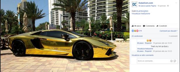 1. Una Lamborghini d’oro