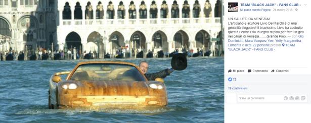 7. Una Ferrari sull'acqua a Venezia