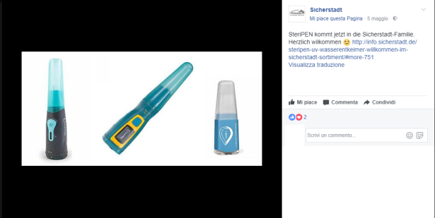 2. Per un'acqua  sterilizzata