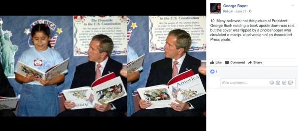 7. Bush e il libro sottosopra 