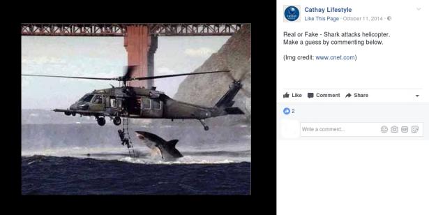2. Squalo che attacca un elicottero 