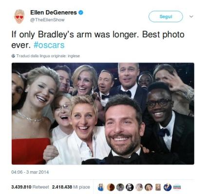 1. Un selfie da Oscar 