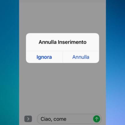4. Cancellare con  iPhone ciò che hai scritto, con una semplice mossa 