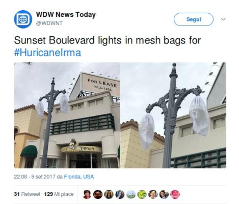 Anche Sunset Boulevard è pronto per l'arrivo di Irma