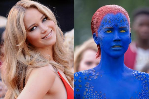 1. Jennifer Lawrence – Mystique (X-Men) 