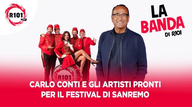 Carlo Conti e gli artisti pronti per Sanremo