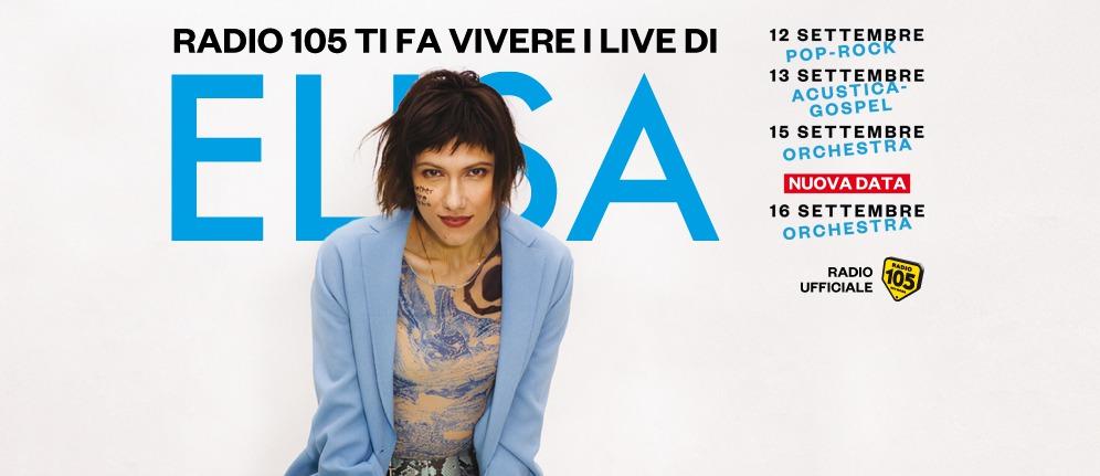 Radio 105 festeggia i 20 anni di carriera di Elisa